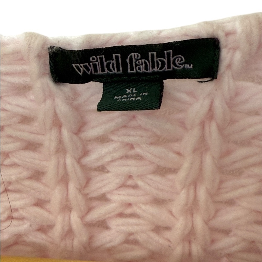 Wild Fable Blocks of Color Chunky Open Front Cable Knit Sweater Size XL Casual - Picture 3 of 6